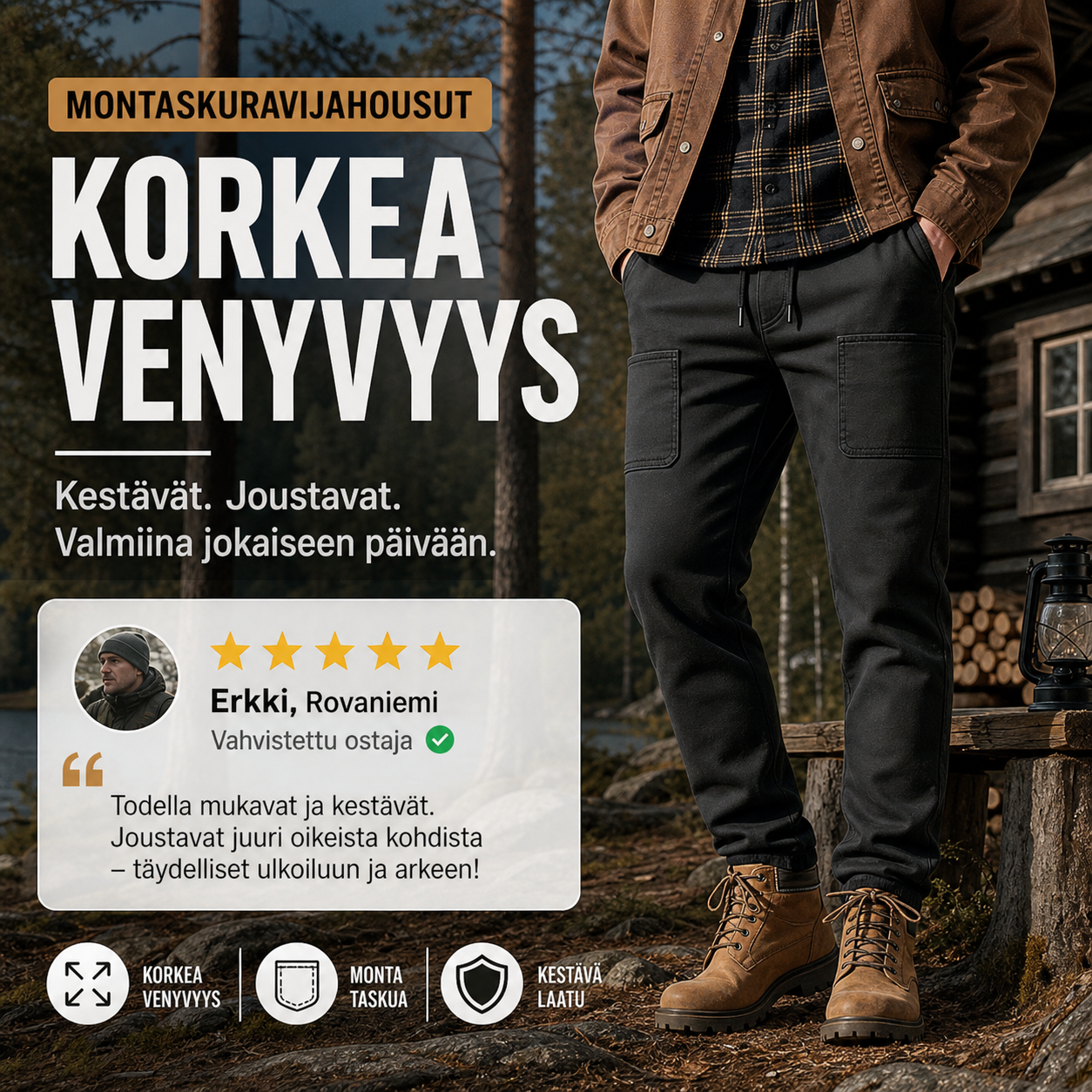 🔥 HOT SALE -49 % 🥰 MultiPants – Kestävät monitaskuravijahousut, joissa korkea venyvyys