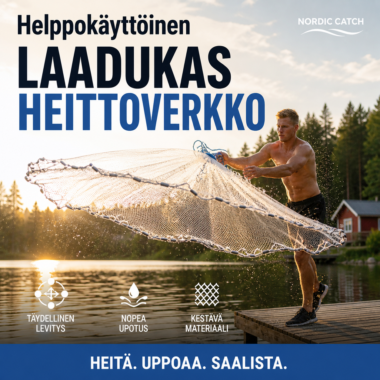 Helppokäyttöinen laadukas heittoverkko