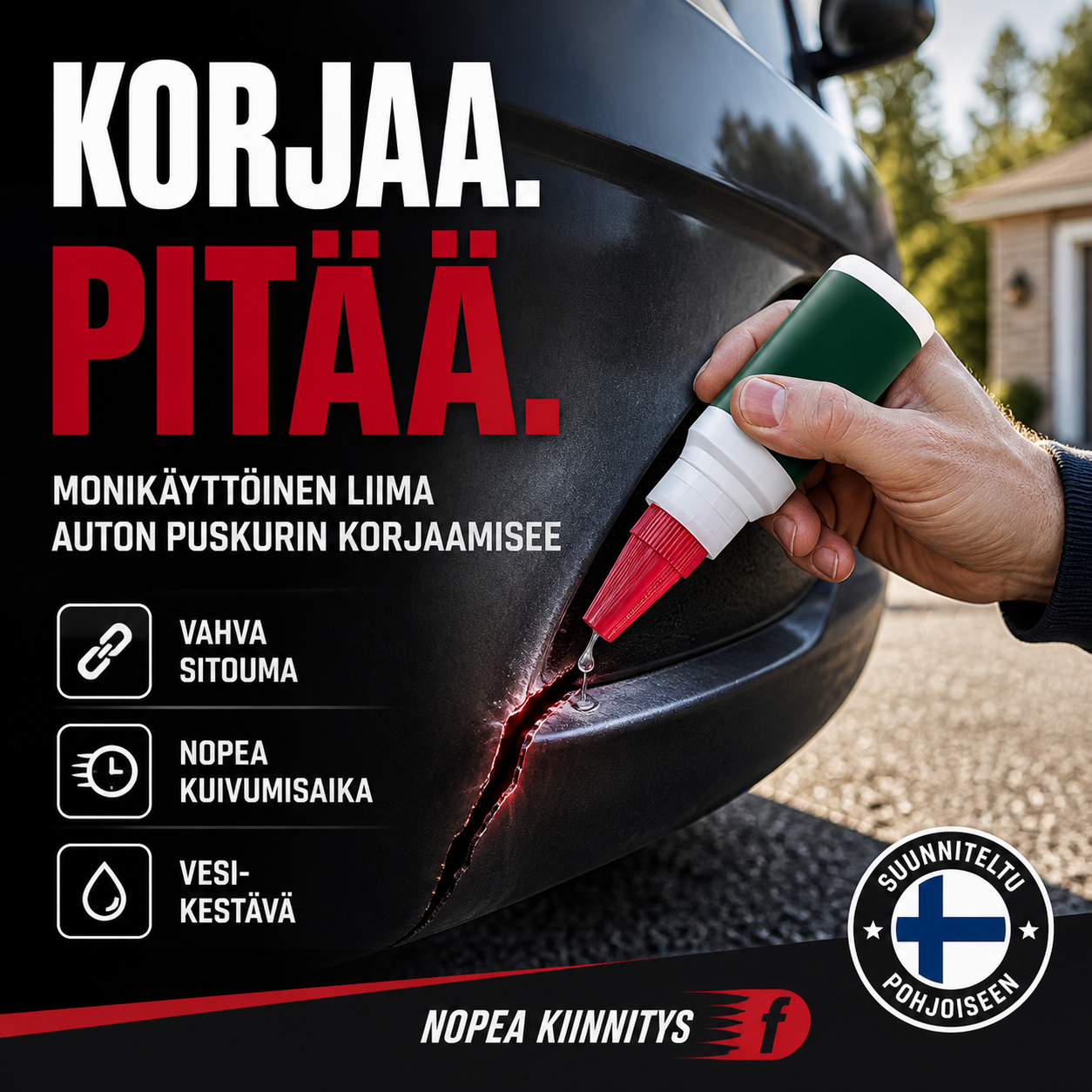 🔥Ajankohtainen tarjous: 50 %:n alennus🔥Monikäyttöinen liima auton puskurin korjaamisee