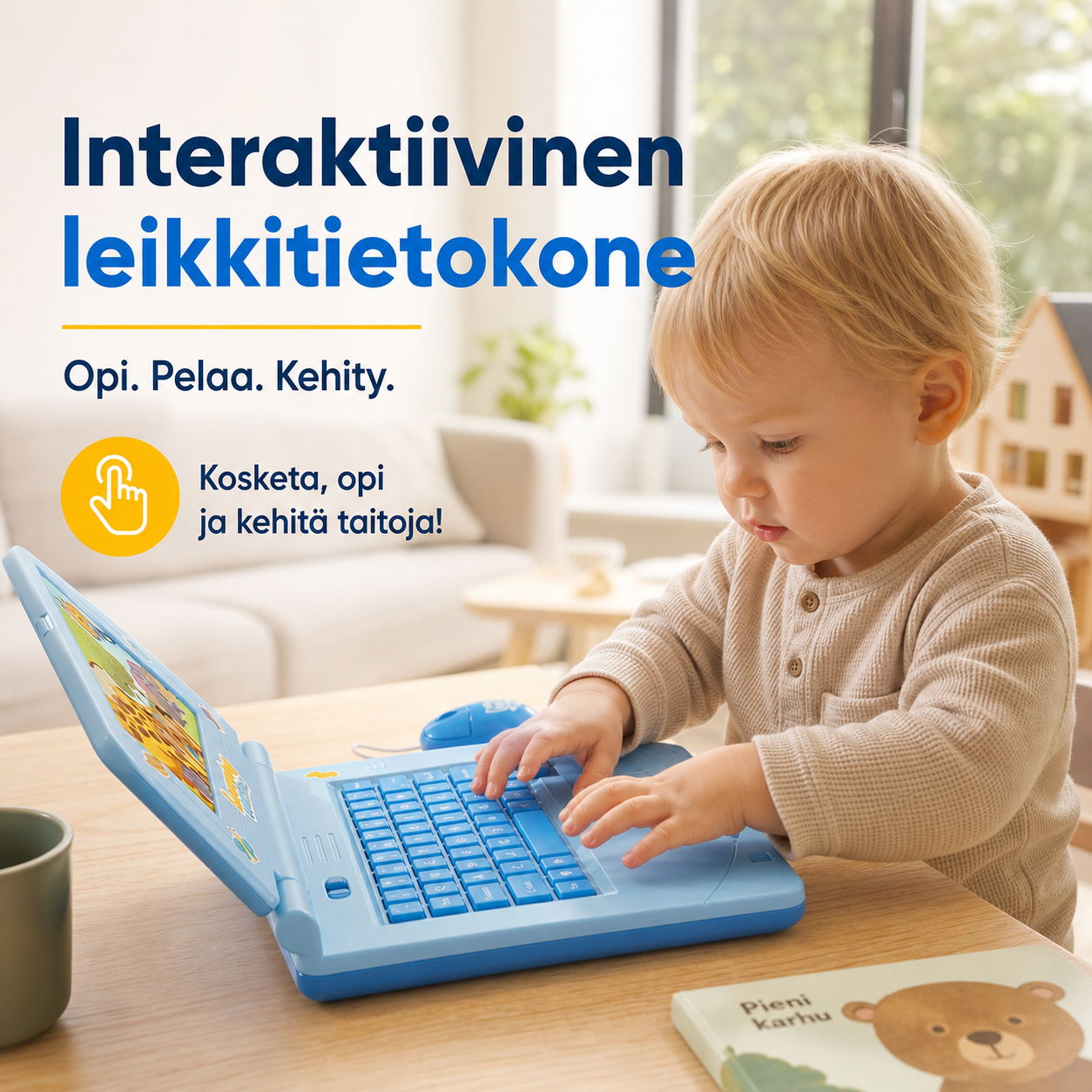 💻 -50%! 🧸 Interaktiivinen leikkitietokone – valoja, ääniä ja opettavaisia pelejä – kehittää luovuutta ja motorisia taitoja leikin kautta 🎵