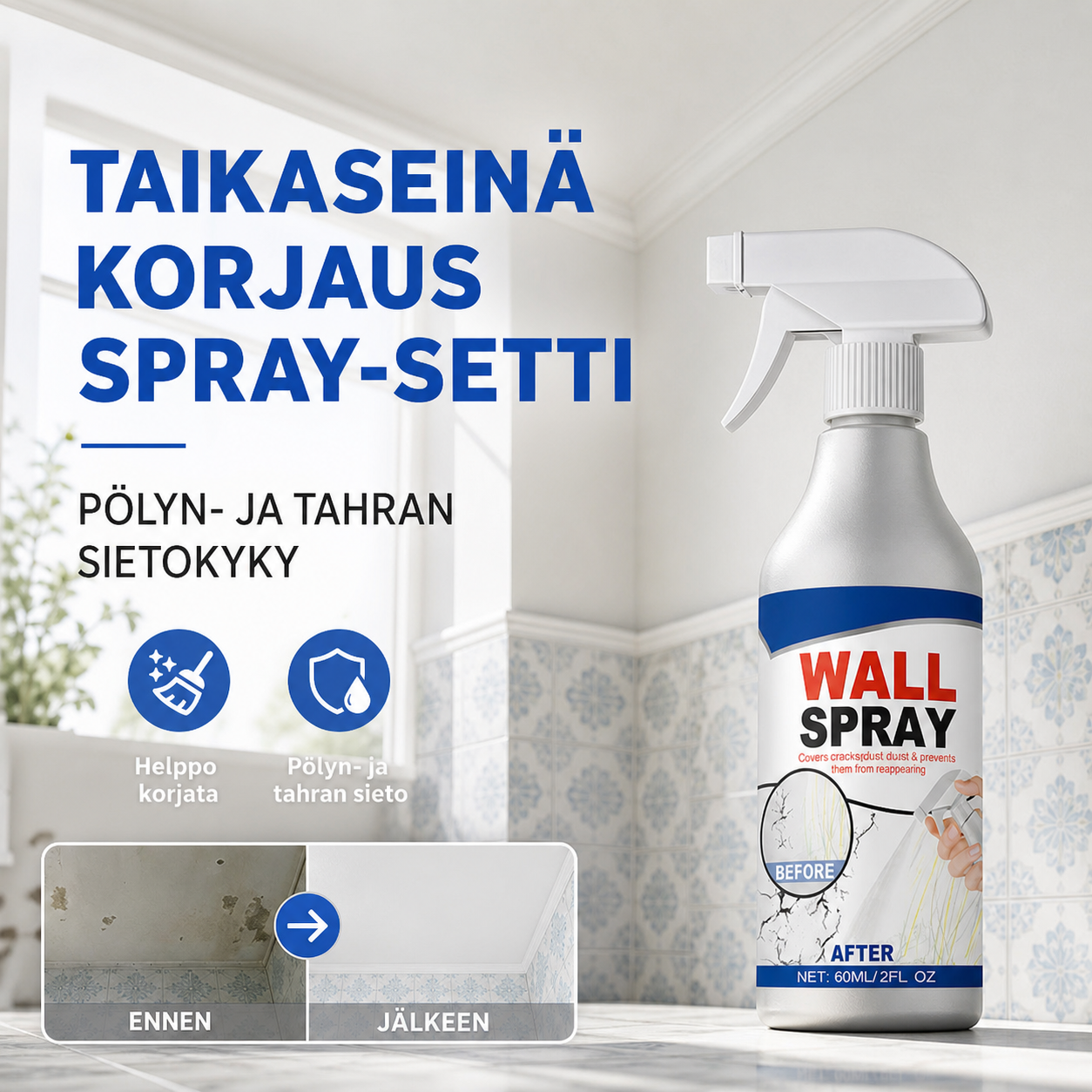 Taikaseinä Korjaus Spray-setti - Pölyn- ja tahran sietokyky