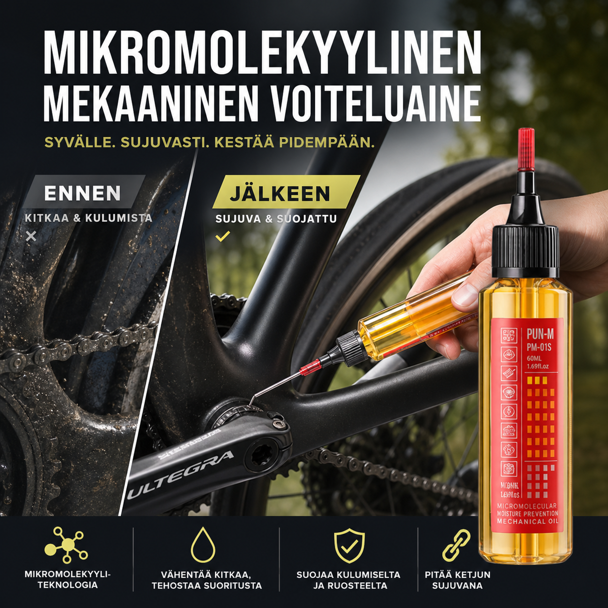 Mikromolekyylinen mekaaninen voiteluaine