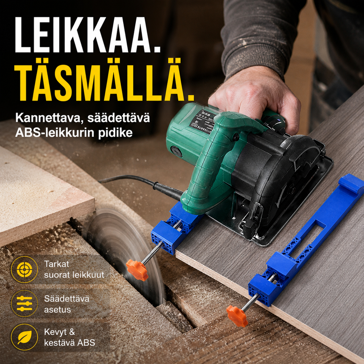 Kannettava, säädettävä ABS-leikkurin pidike