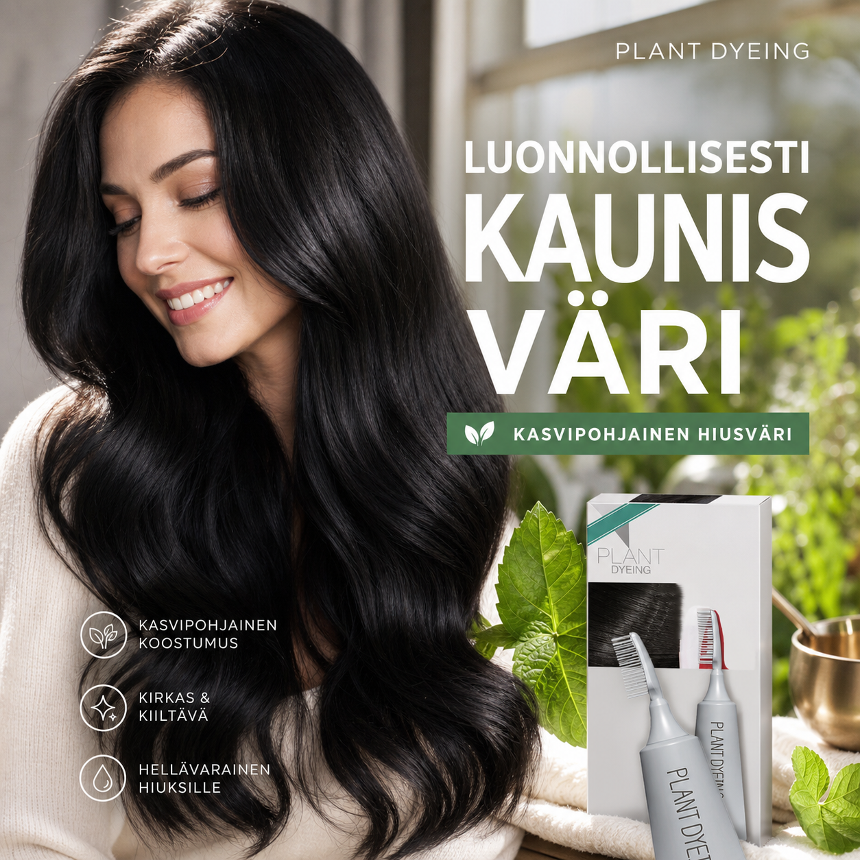 🔥Rajoitettu erikoistarjous – 50 % ALENNUS🔥Kasvipohjainen hiusväri🌿