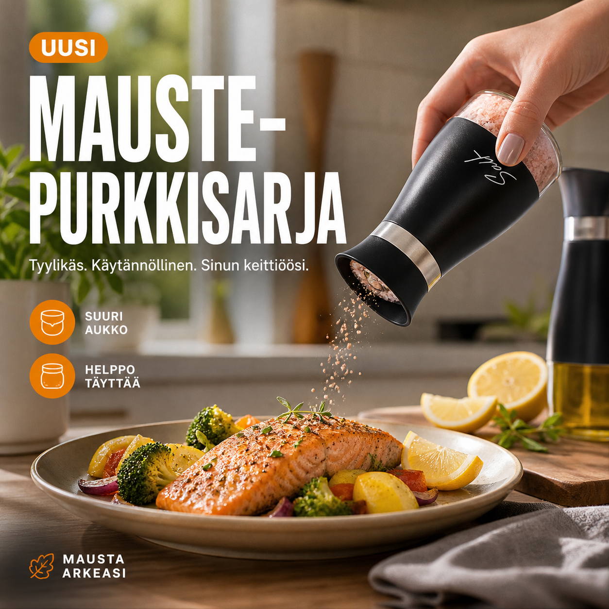 🐧🧂 50 % ALENNUS! Ei enää liikaa suolaa tai pippuria! Tämä suloinen pingviinisetti, jossa on 304-ruostumatonta terästä ja lasia, annostelee tarkasti, tuntuu mukavalta kädessä ja tekee pöydästäsi katseenvangitsijan!