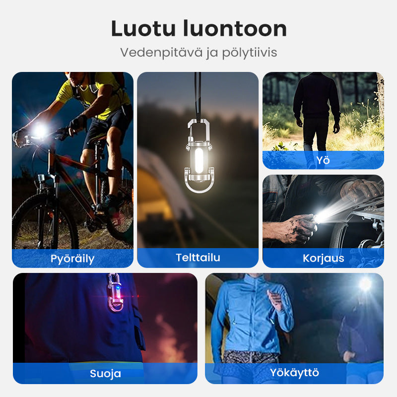 🔥Kuuma myynti🔥1200LM erittäin kirkas mini-avainteline taskulamppu vedenkestävä