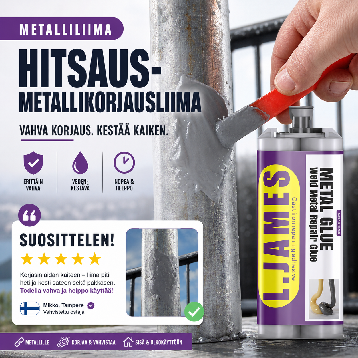 Metalliliima - Hitsausmetallikorjausliima