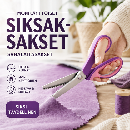 📢📢 50 % ALENNUS!! 🥳✨ Monikäyttöiset siksak-sakset, sahalaitasakset ✂️🧵