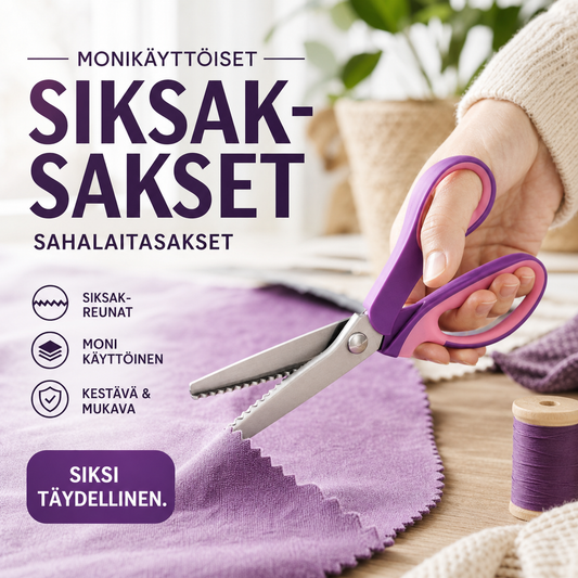 📢📢 50 % ALENNUS!! 🥳✨ Monikäyttöiset siksak-sakset, sahalaitasakset ✂️🧵