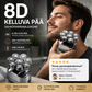 8D-kelluva päällä varustettu sähköparranajokone