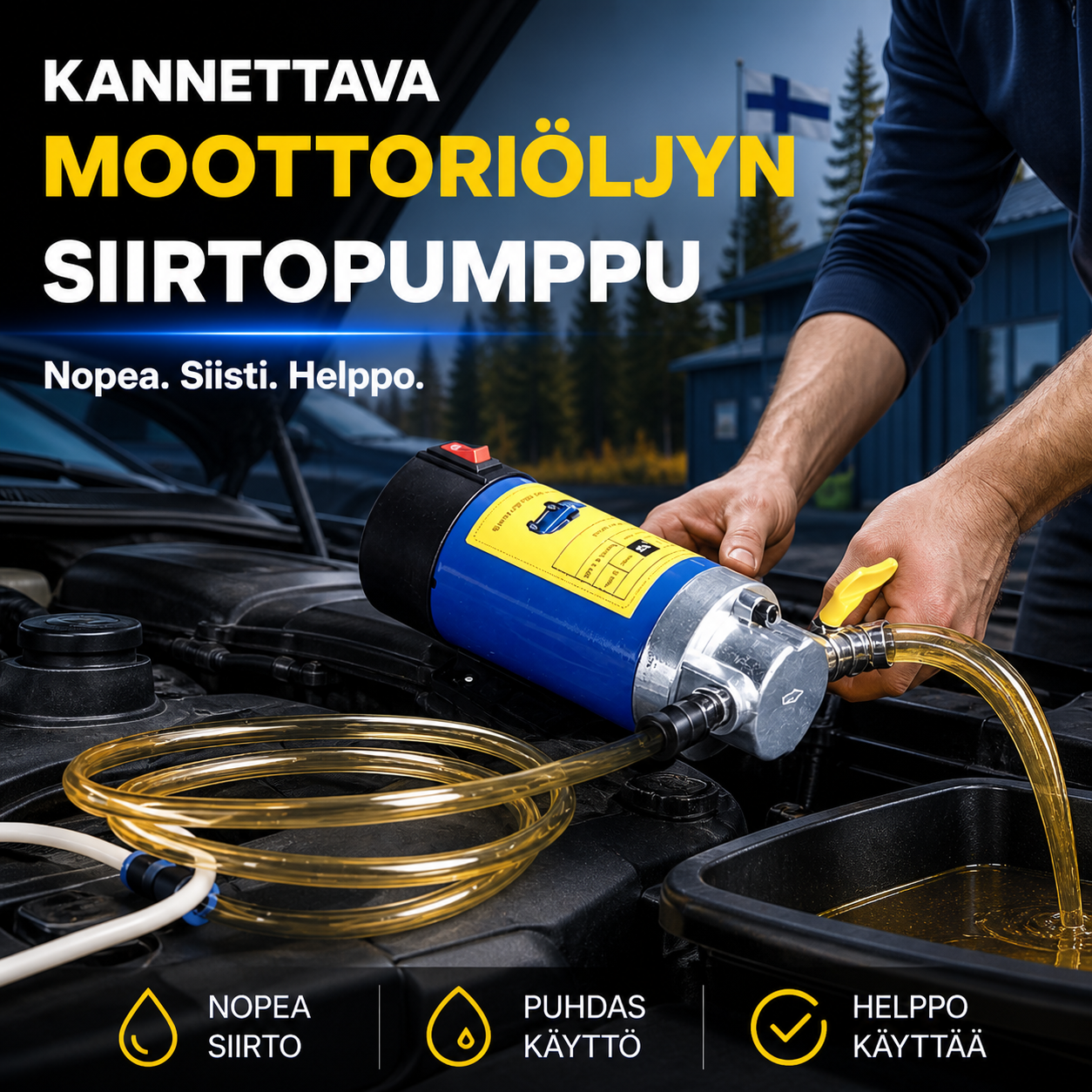 📢📢 50% ALENNUS !! ⏰ Kannettava moottoriöljyn siirtopumppu