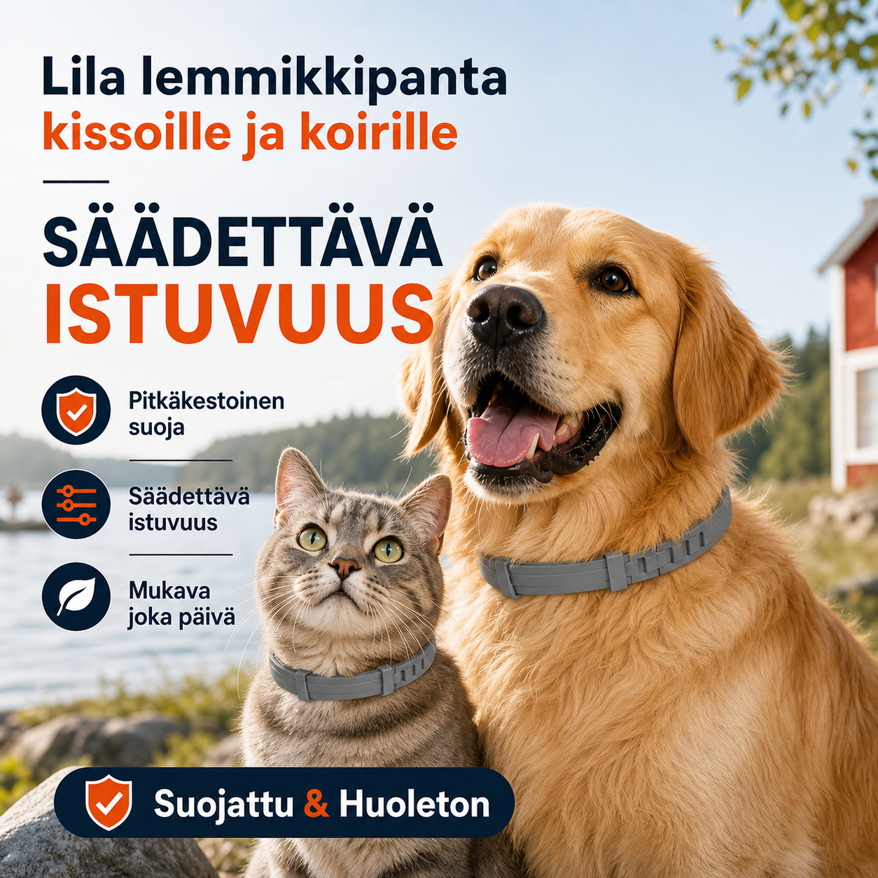 ⏰ 50 % alennus rajoitetun ajan – nopeimmat ehtivät! Lila lemmikkipanta kissoille ja koirille 🐾