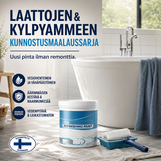 Laattojen ja kylpyammeen kunnostusmaalaussarja – uudista kylpyhuoneesi helposti!