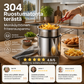 🔥VIIMEINEN PÄIVÄ – 50% ALENNUS🎁 304 Ruostumatonta terästä – Monikäyttöinen friteerauspannu