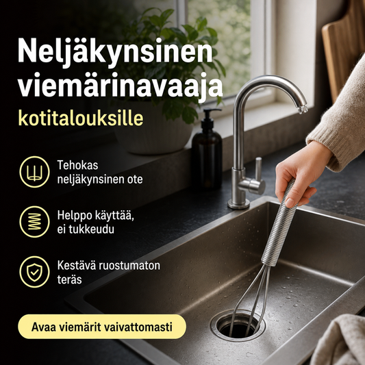 🔥Neljäkynsinen viemärinavaaja kotitalouksille