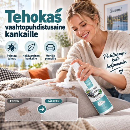 Tehokas vaahtopuhdistusaine kankaille
