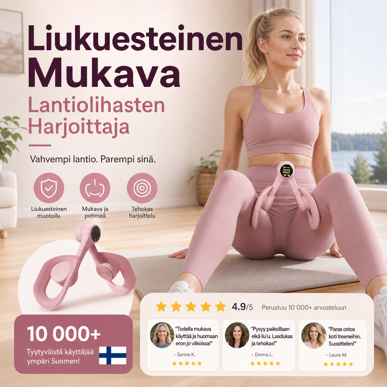 💯Liukuesteinen Mukava Lantiolihasten Harjoittaja