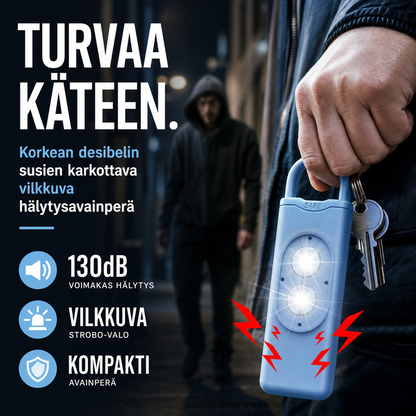 Korkean desibelin susien karkottava vilkkuva hälytysavainperä
