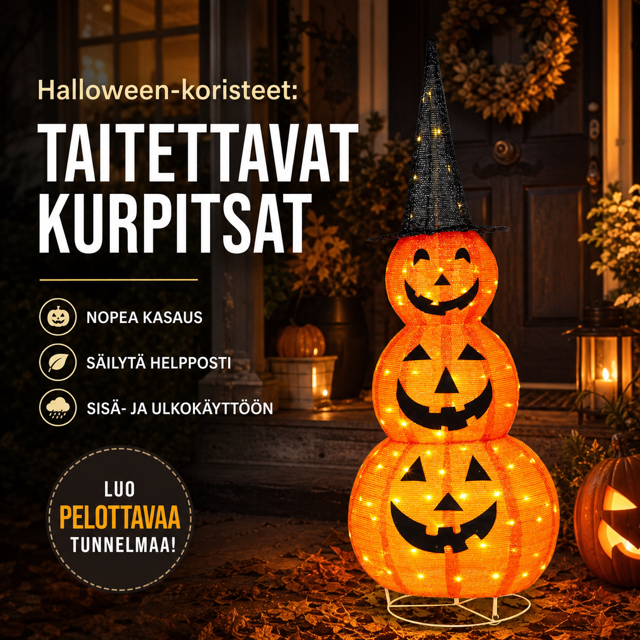 🎃 Suosittu tarjous: 66 % alennus 🎃🎃 Halloween-koristeet: taitettavat kurpitsat