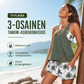 🌸 -50 %! 🦋 Tyylikäs 3-osainen tankini-asukokonaisuus – imarteleva leikkaus, trendikäs trooppinen kuosi ja ristikkäiset selkäosat – ihanteellinen rannalle ja uima-altaalle ✨