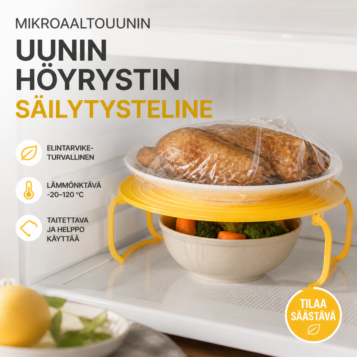 Mikroaaltouunin uunin höyrystin Säilytysteline ostaa enemmän säästää enemmän