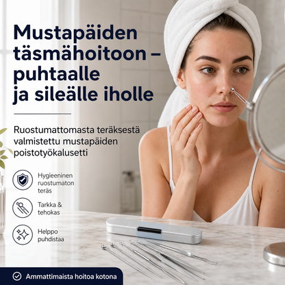 🔥2025 KUUMAT ALENNUSMYynnit🔥 Ruostumattomasta teräksestä valmistettu mustapäiden poistotyökalusetti