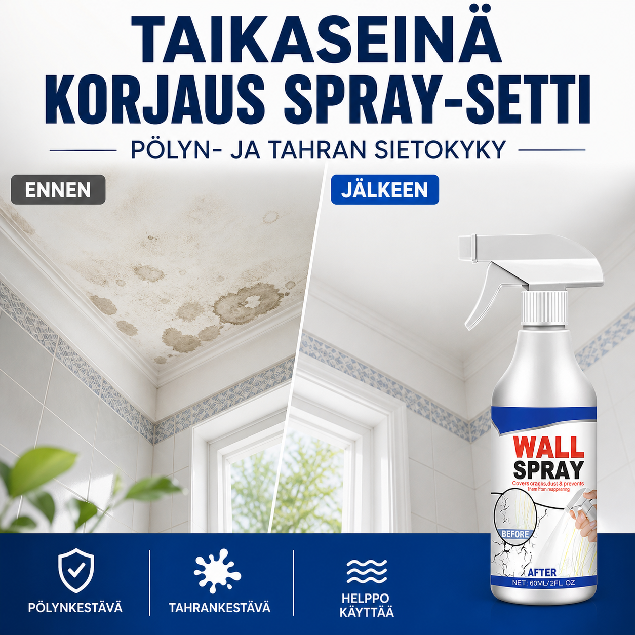 Taikaseinä Korjaus Spray-setti - Pölyn- ja tahran sietokyky