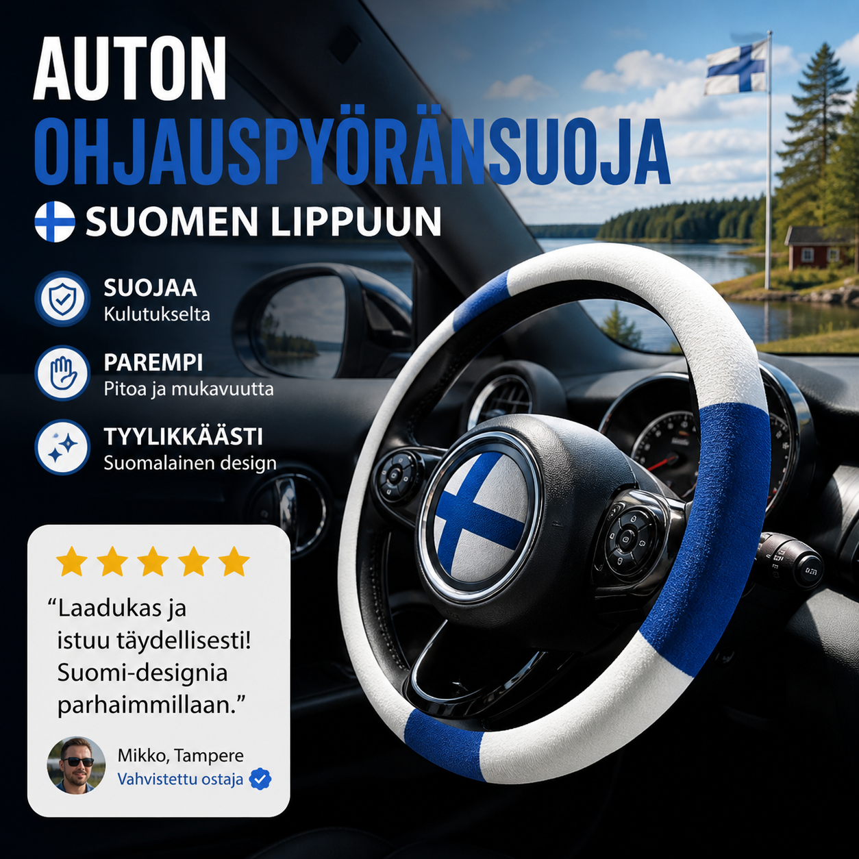 Auton ohjauspyöränsuoja