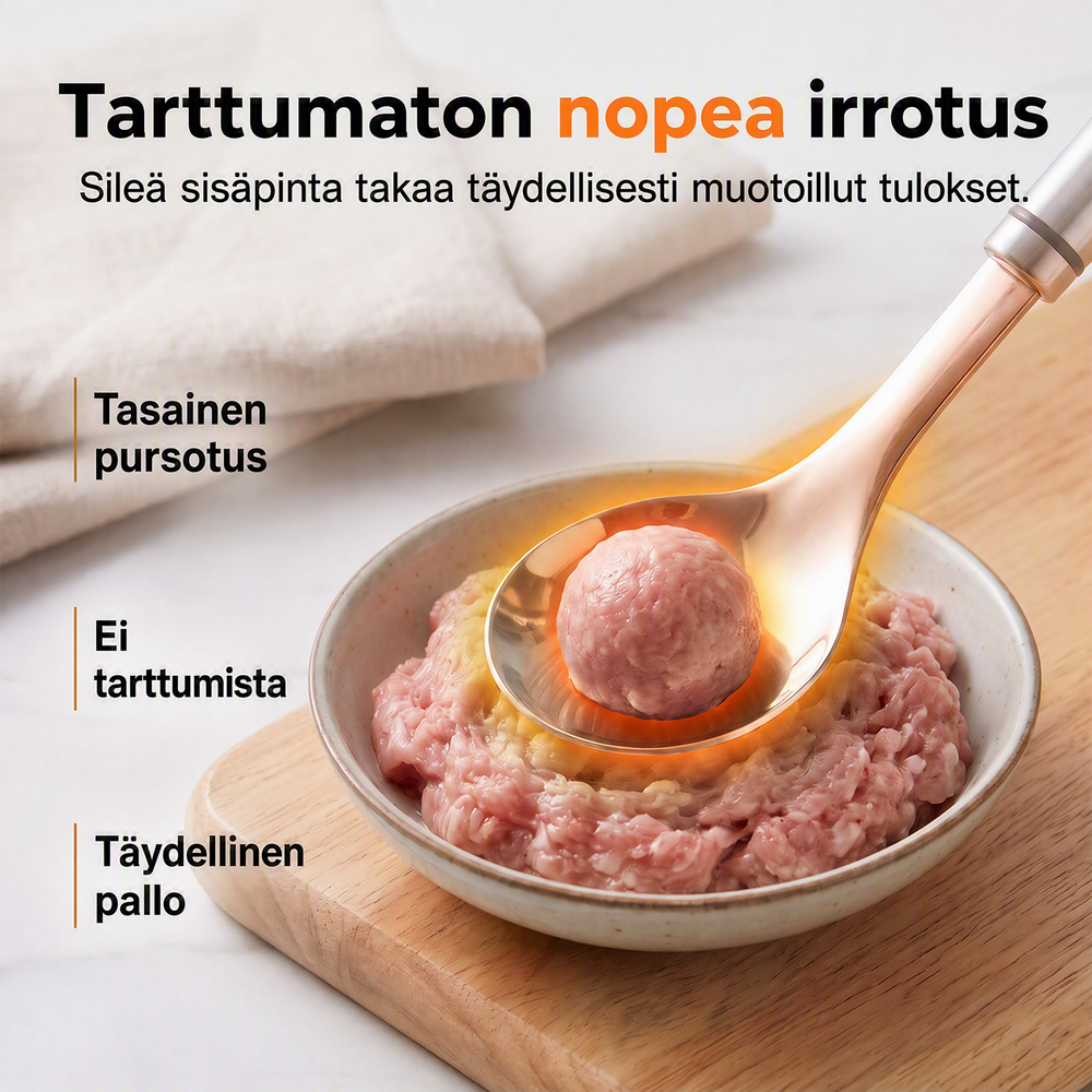 🔥Osta 1, saat 1 ilmaiseksi🎁Ruostumaton teräs lihapullien valmistuslusikka, tarttumaton kauha ja valutuspallomuottilusikka
