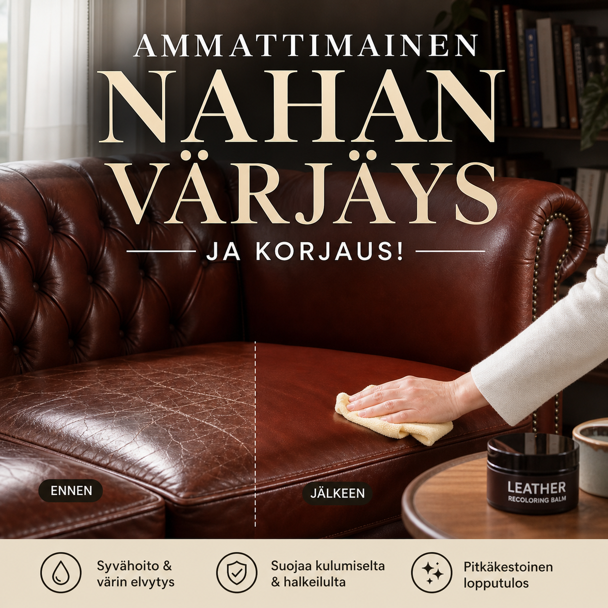 💯Ammattimainen nahan värjäys ja korjaus!