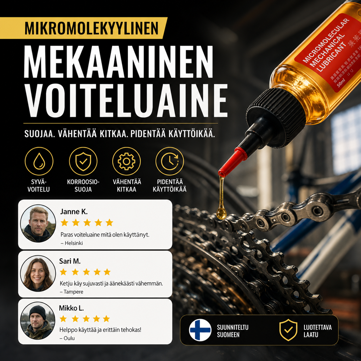 Mikromolekyylinen mekaaninen voiteluaine