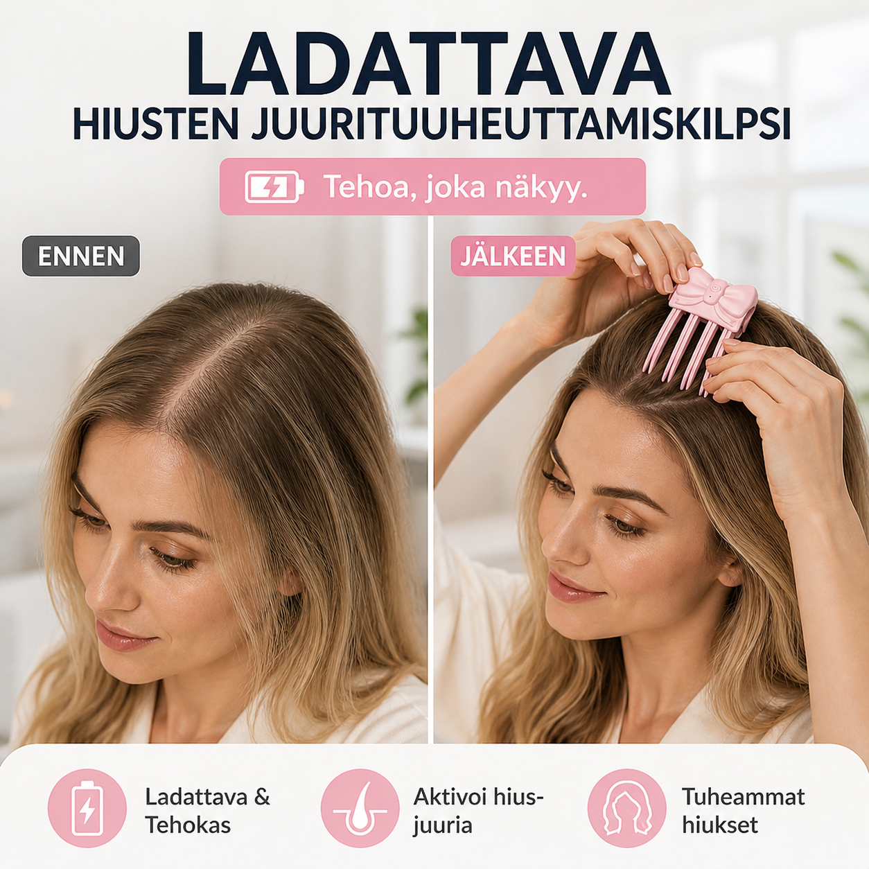 Ladattava hiusten juurituuheuttamiskilpsi – nosta juuret ja lisää volyymia!