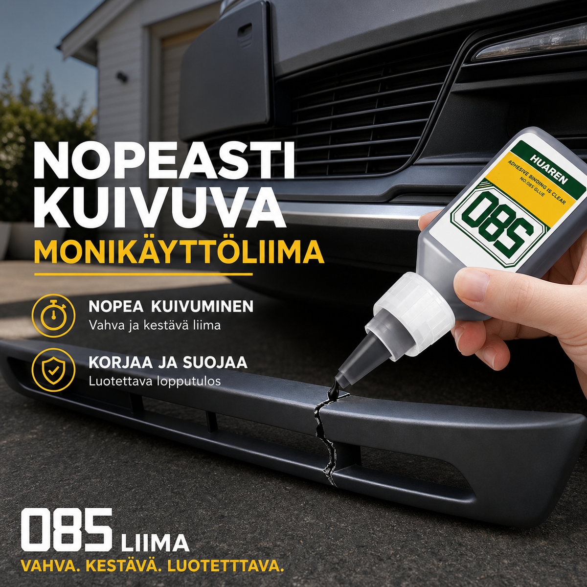 Nopeasti kuivuva monikäyttöliima