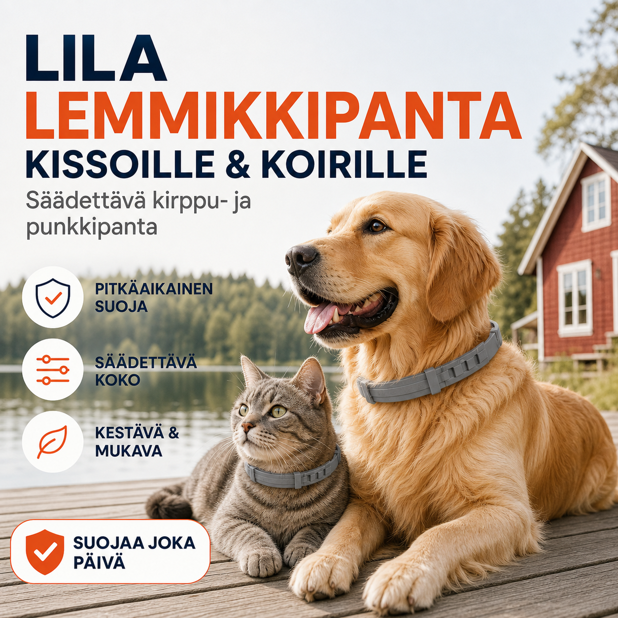 ⏰ 50 % alennus rajoitetun ajan – nopeimmat ehtivät! Lila lemmikkipanta kissoille ja koirille 🐾
