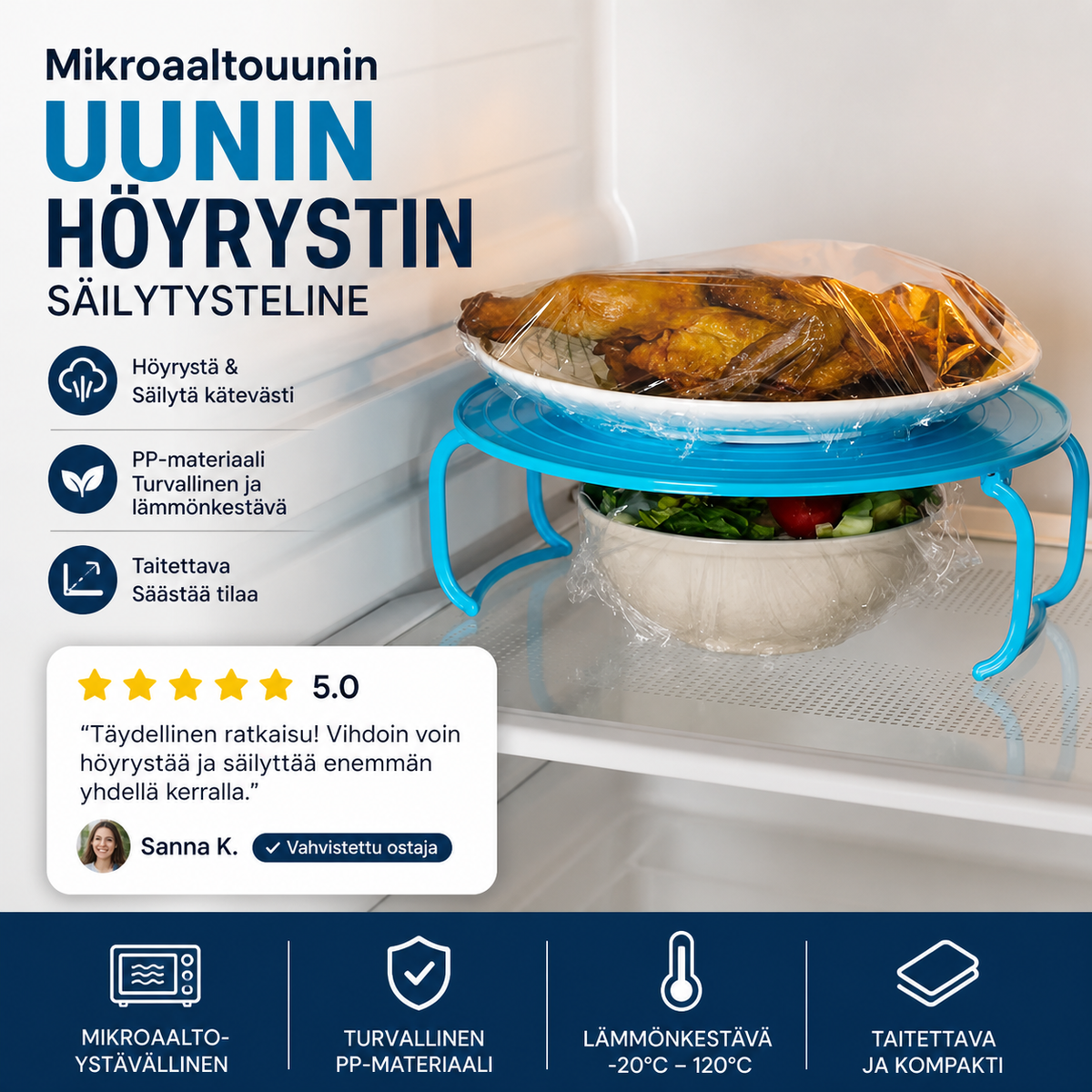 Mikroaaltouunin uunin höyrystin Säilytysteline ostaa enemmän säästää enemmän