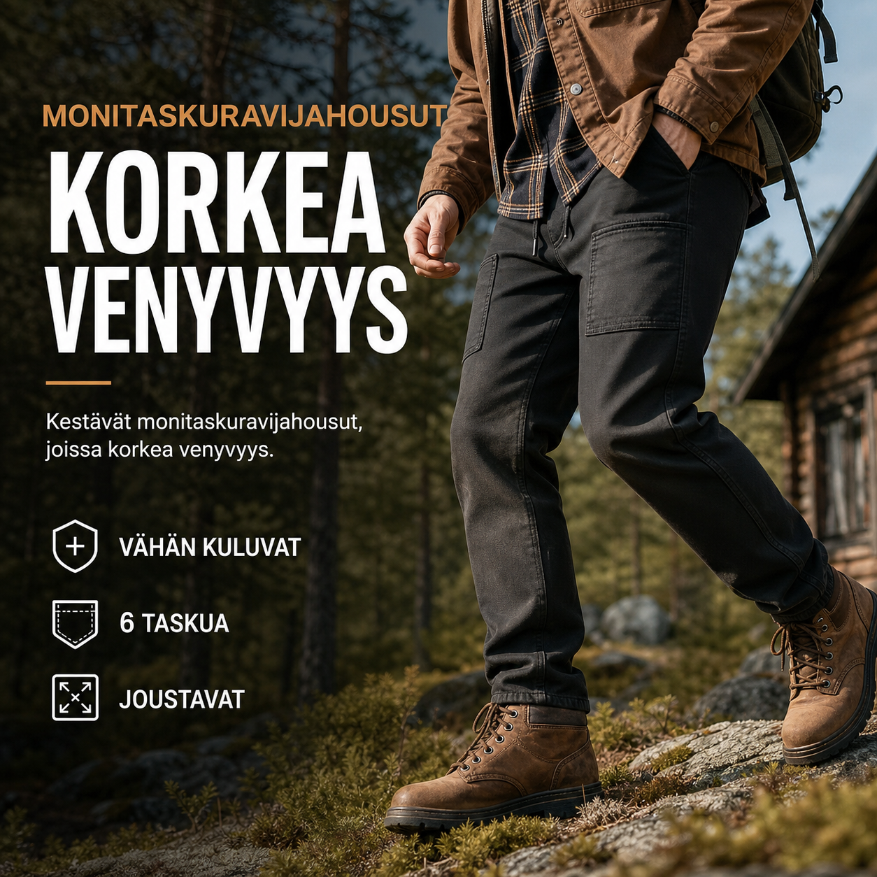 🔥 HOT SALE -49 % 🥰 MultiPants – Kestävät monitaskuravijahousut, joissa korkea venyvyys