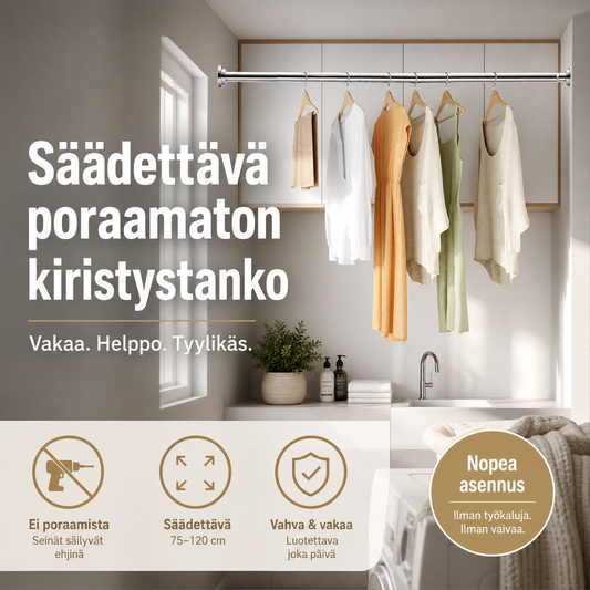 Säädettävä poraamaton kiristystanko