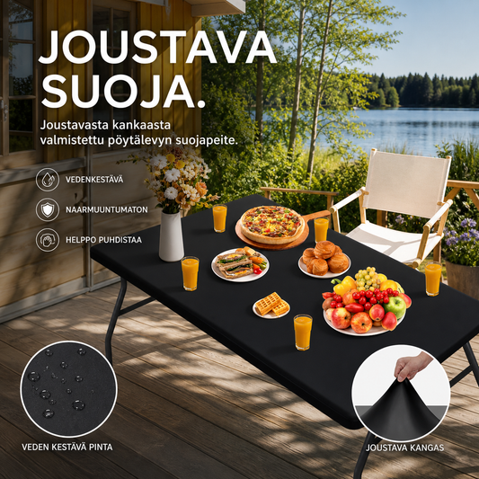 🌸 RAJOITETUN AJAN TARJOUS: 50 % ALENNUS! ✨Joustavasta kankaasta valmistettu pöytälevyn suojapeite, sopii 120 cm:n, 180 cm:n ja 240 cm:n pöydille
