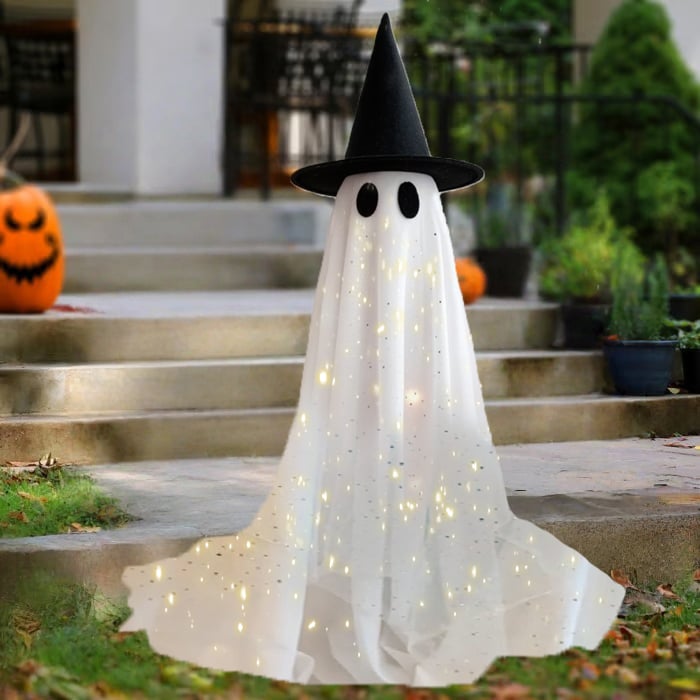 Glow Up Halloween Instantly! No-Cord 5ft LED Ghost Decoration