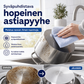Syväpuhdistava hopeinen astiapyyhe