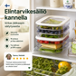 Elintarvikesäiliö kannella – kirkas jääkaapin säilytysastia