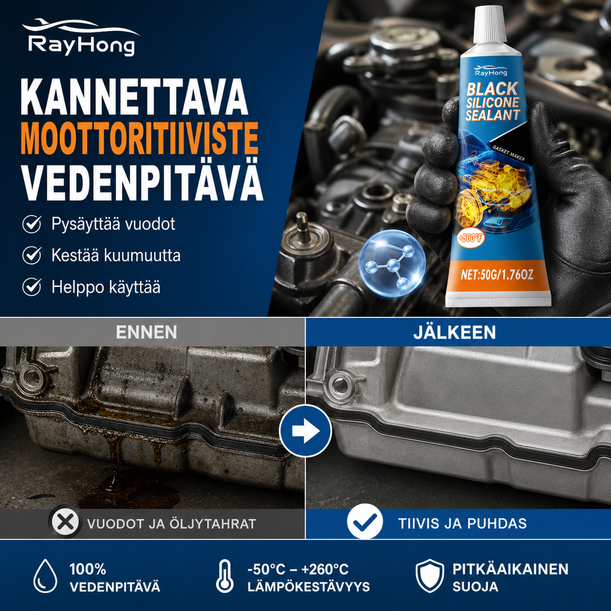 Kannettava moottoritiiviste vedenpitävä