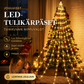 Jouluiset LED-tulikärpäset tuikkuvan nippuvalot