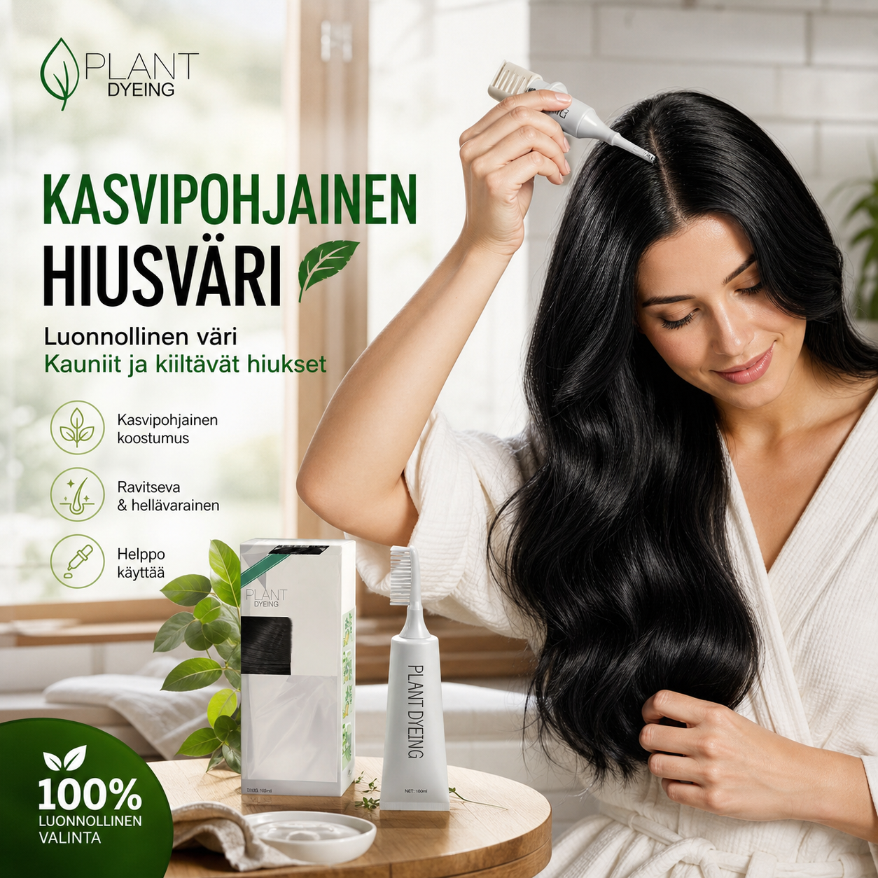 🔥Rajoitettu erikoistarjous – 50 % ALENNUS🔥Kasvipohjainen hiusväri🌿