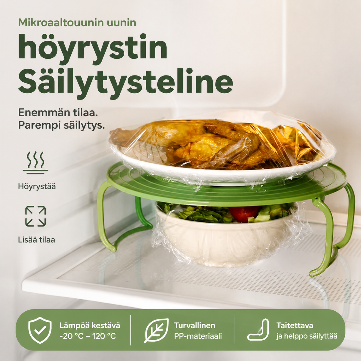 Mikroaaltouunin uunin höyrystin Säilytysteline ostaa enemmän säästää enemmän