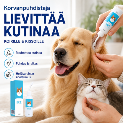🐶🐱 Korvanpuhdistaja, lievittää koirien ja kissojen kutinaa
