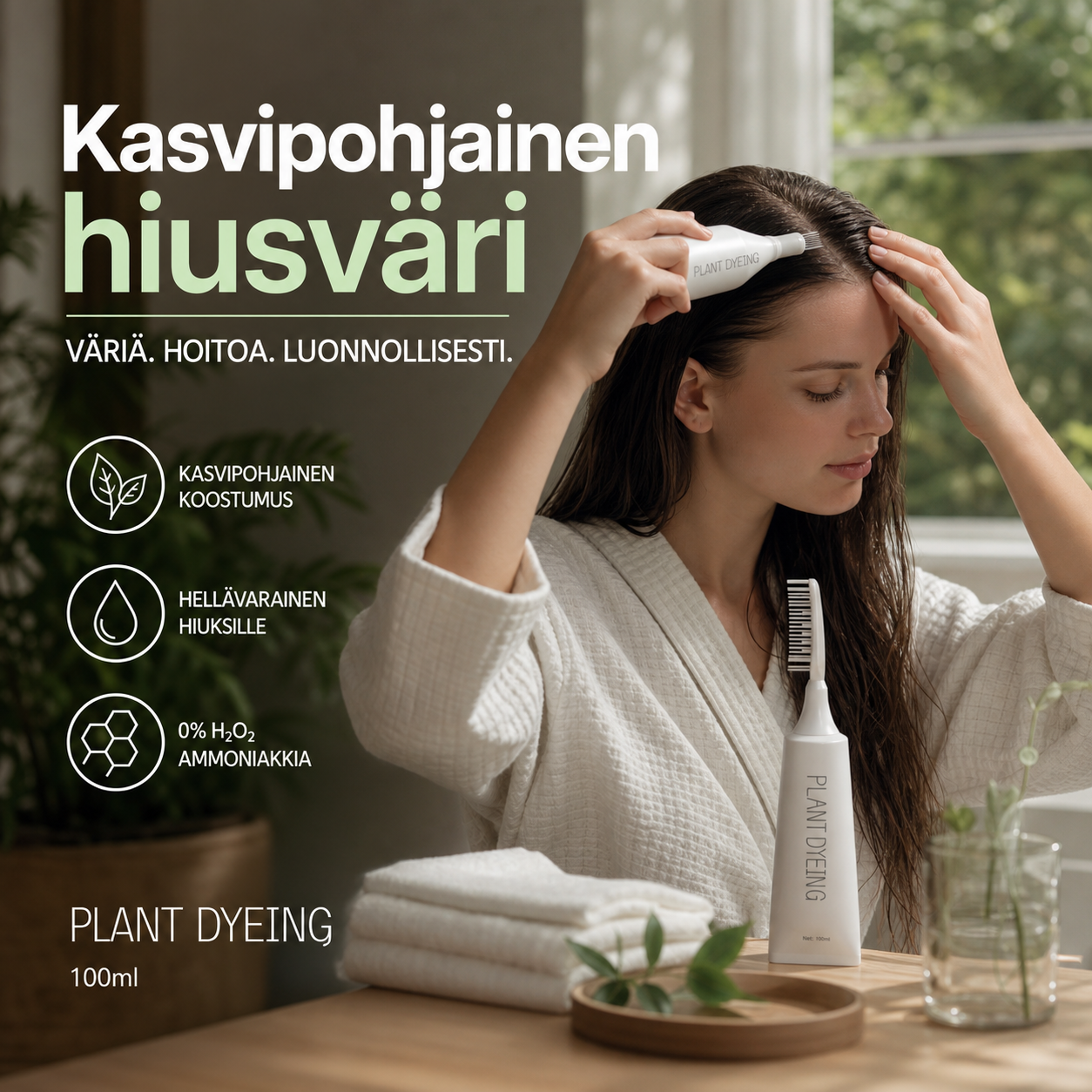 🔥Rajoitettu erikoistarjous – 50 % ALENNUS🔥Kasvipohjainen hiusväri🌿