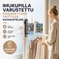 Imukupilla varustettu pidennettävä taittuva kuivausteline