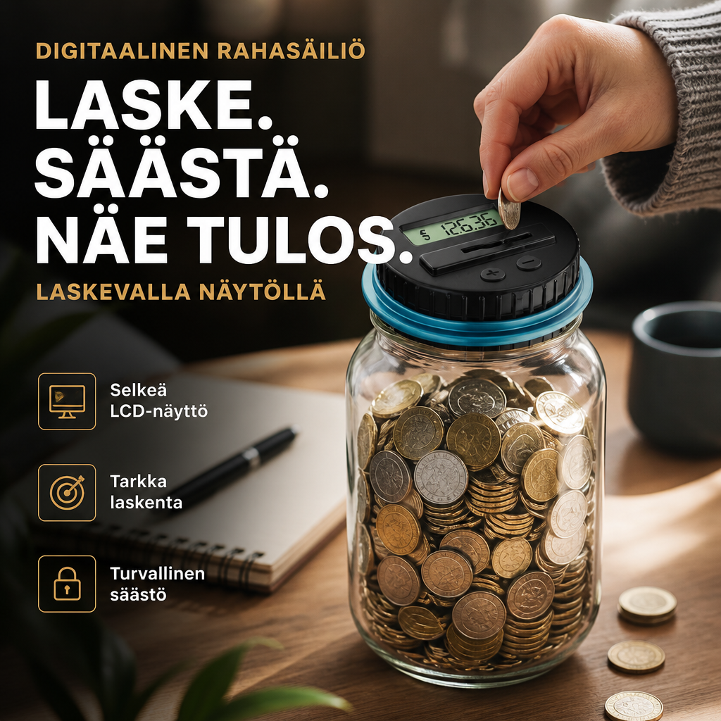 💰Digitaalinen rahasäiliö laskevalla näytöllä🎁