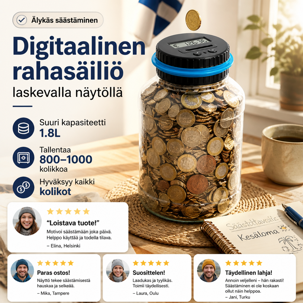 💰Digitaalinen rahasäiliö laskevalla näytöllä🎁
